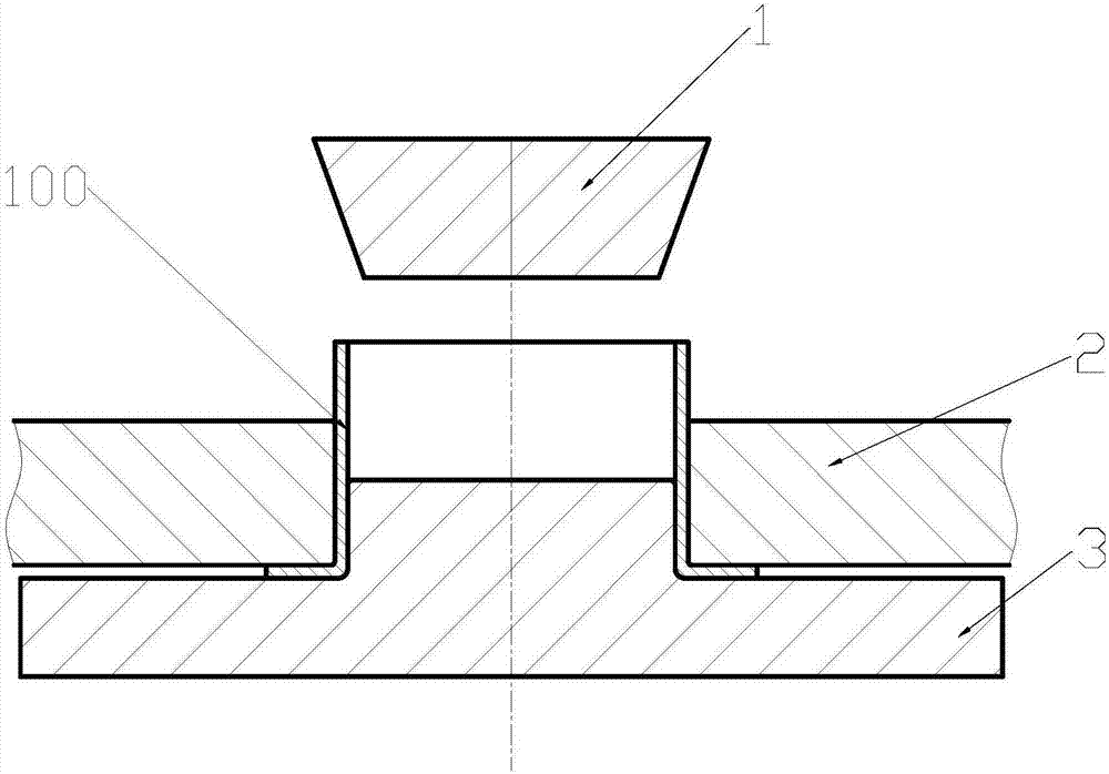 Method for conducting multi-pass flaring forming on plate type heat exchanger bushing ring