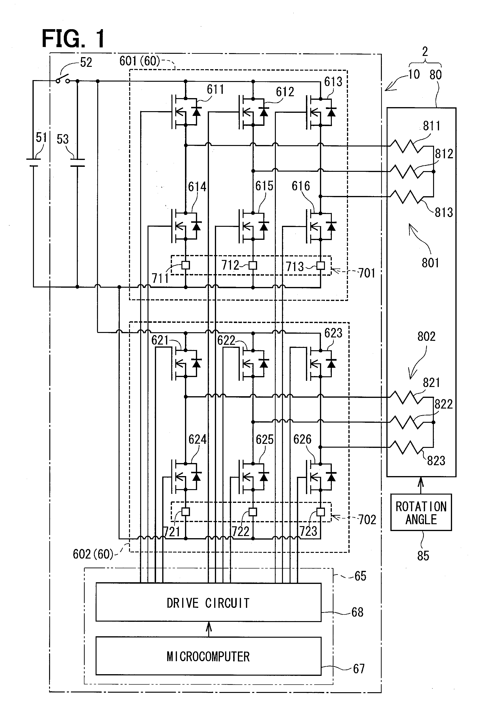 Three-phase rotary machine control apparatus