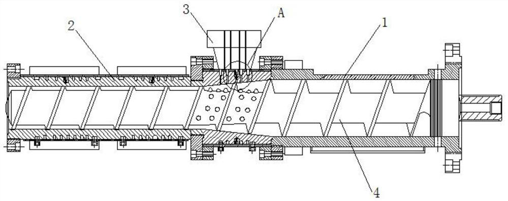 A secondary heating energy-saving injection molding equipment