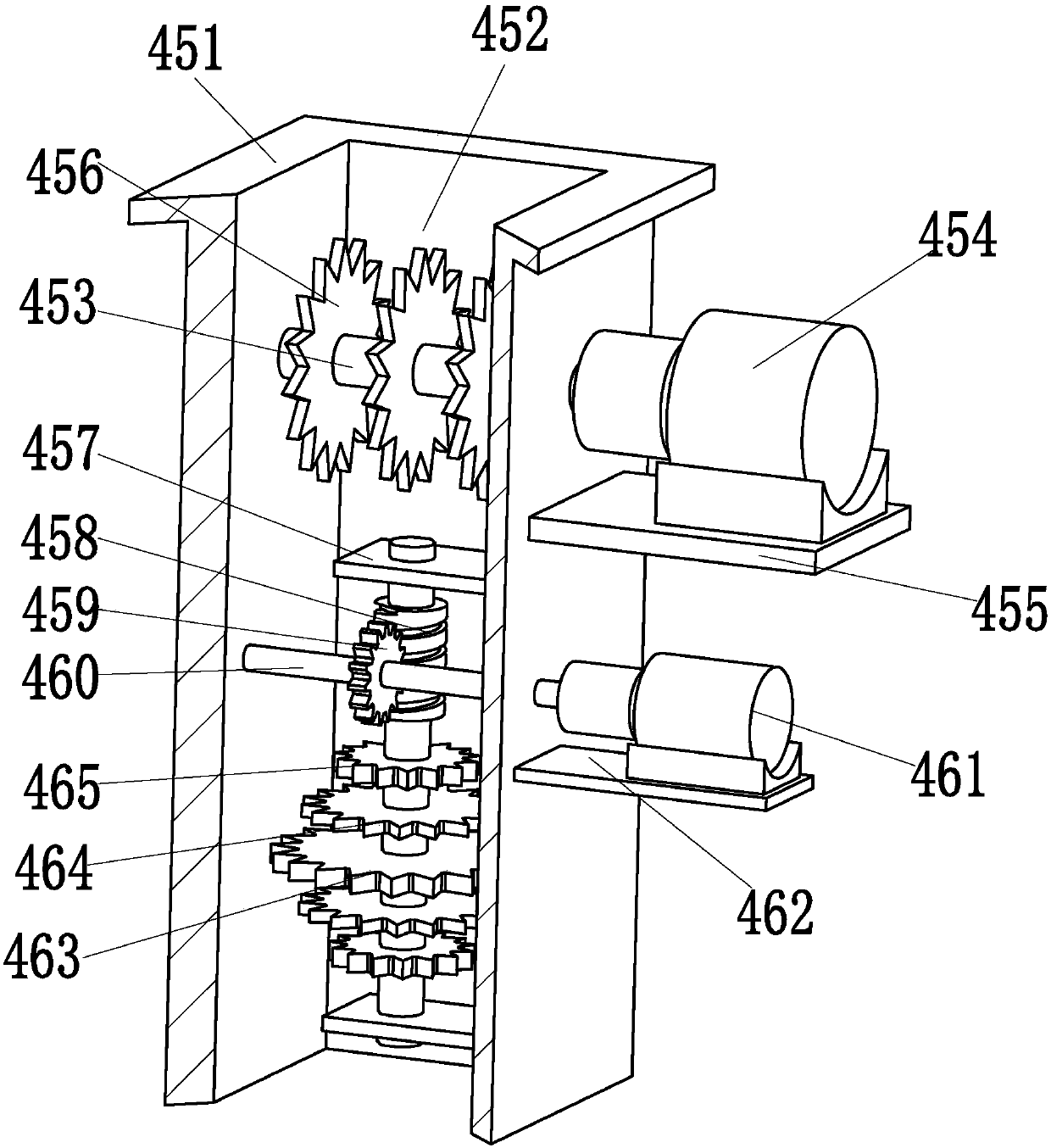 A compound crushing and heating integrated device