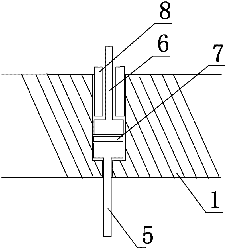 One-hole welding mold and welding process for electronic components