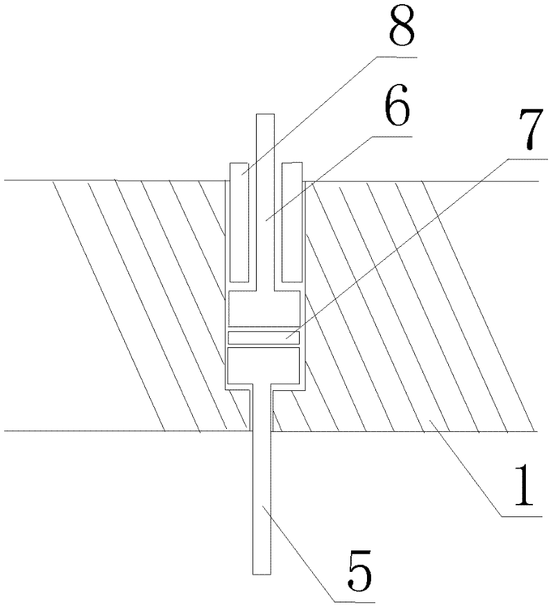 One-hole welding mold and welding process for electronic components