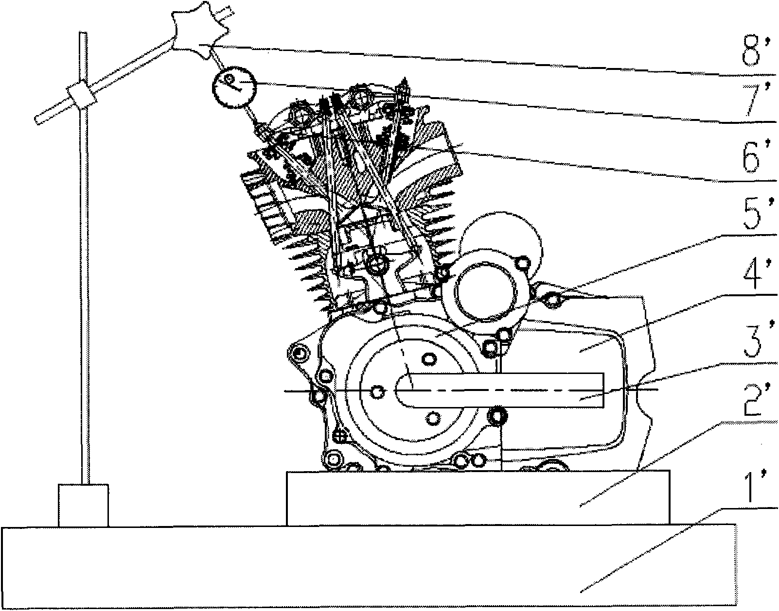 Universal detection device of engine valve lift