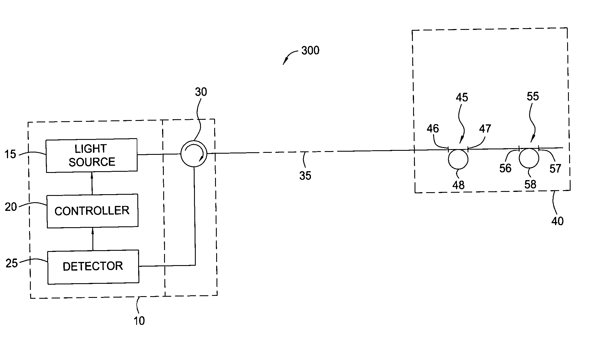 Downhole optical sensor system with reference