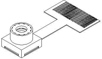 Lens component for electronic sensor optical imaging device and location method thereof