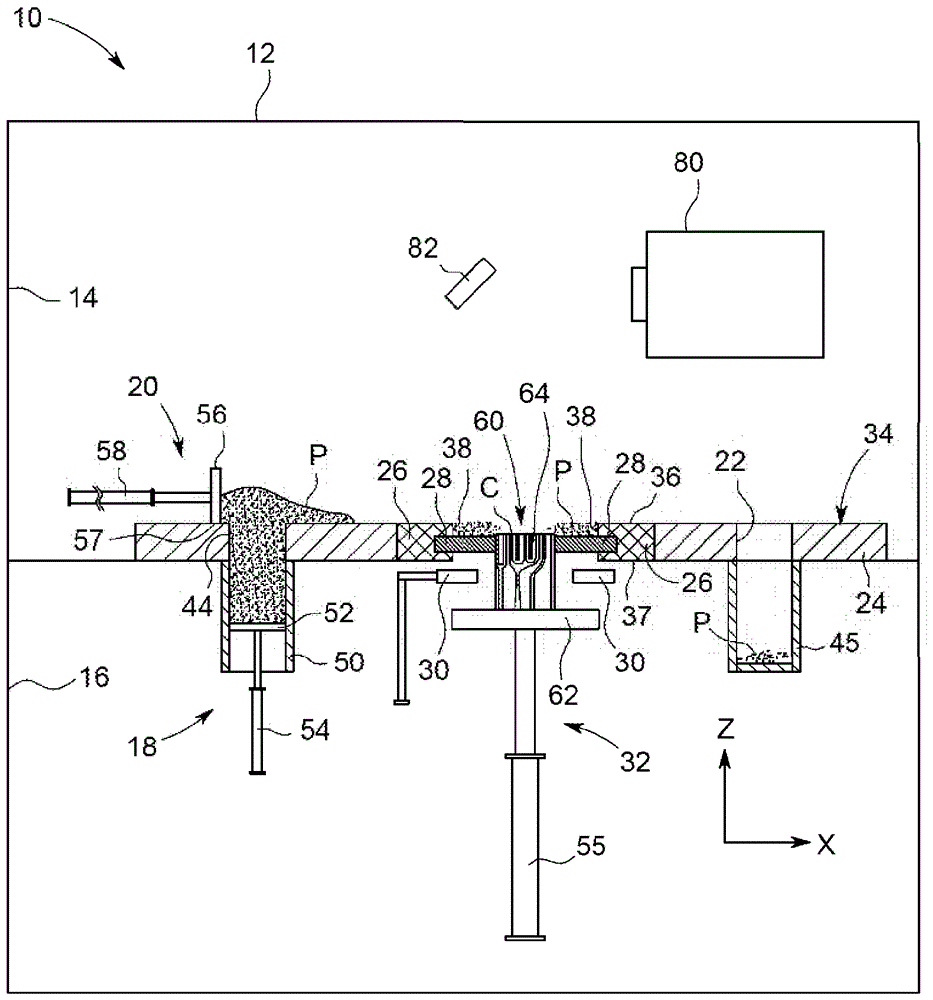 Powder-bed additive manufacturing devices and methods