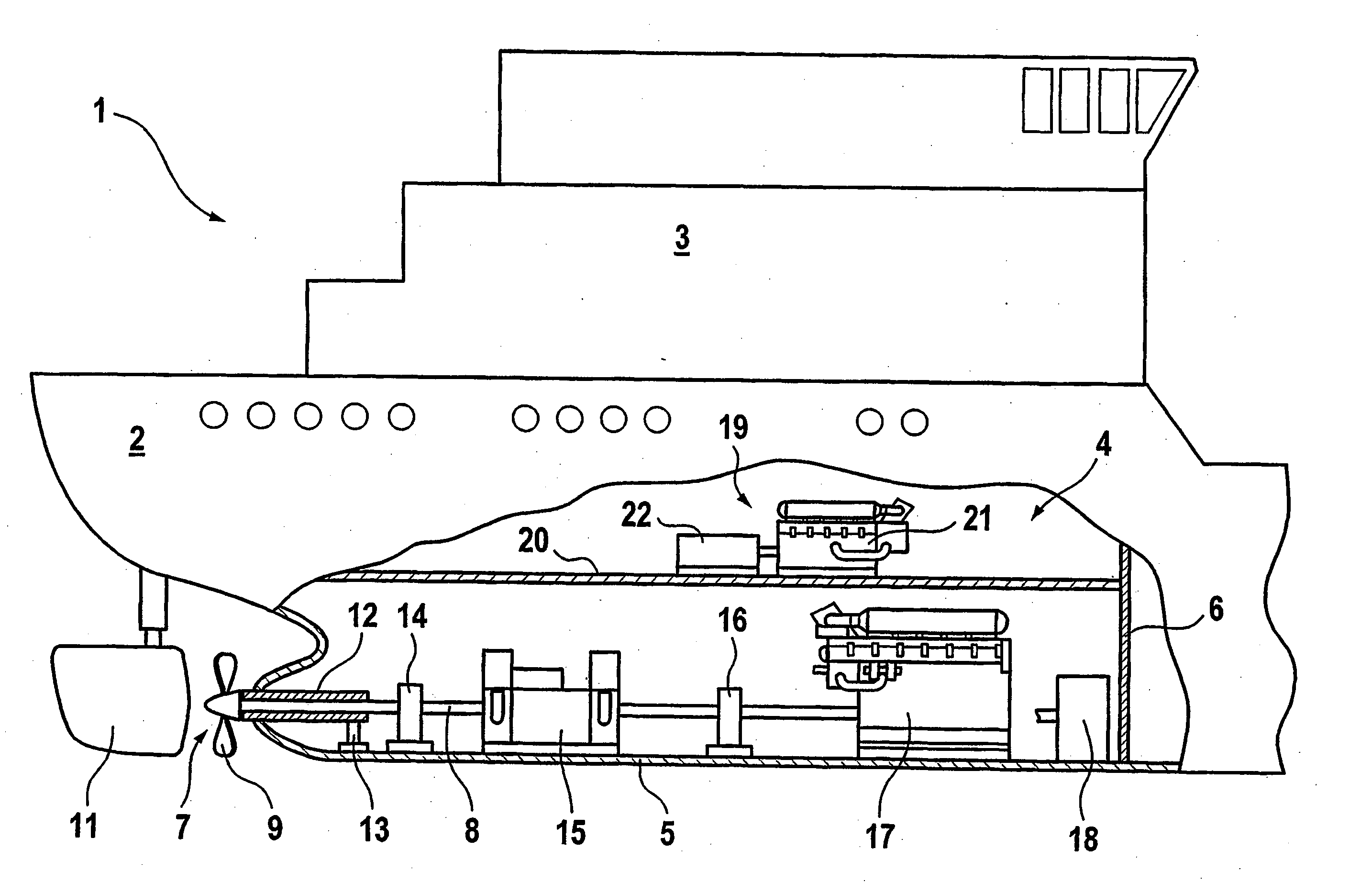 Hybrid ship propulsion system