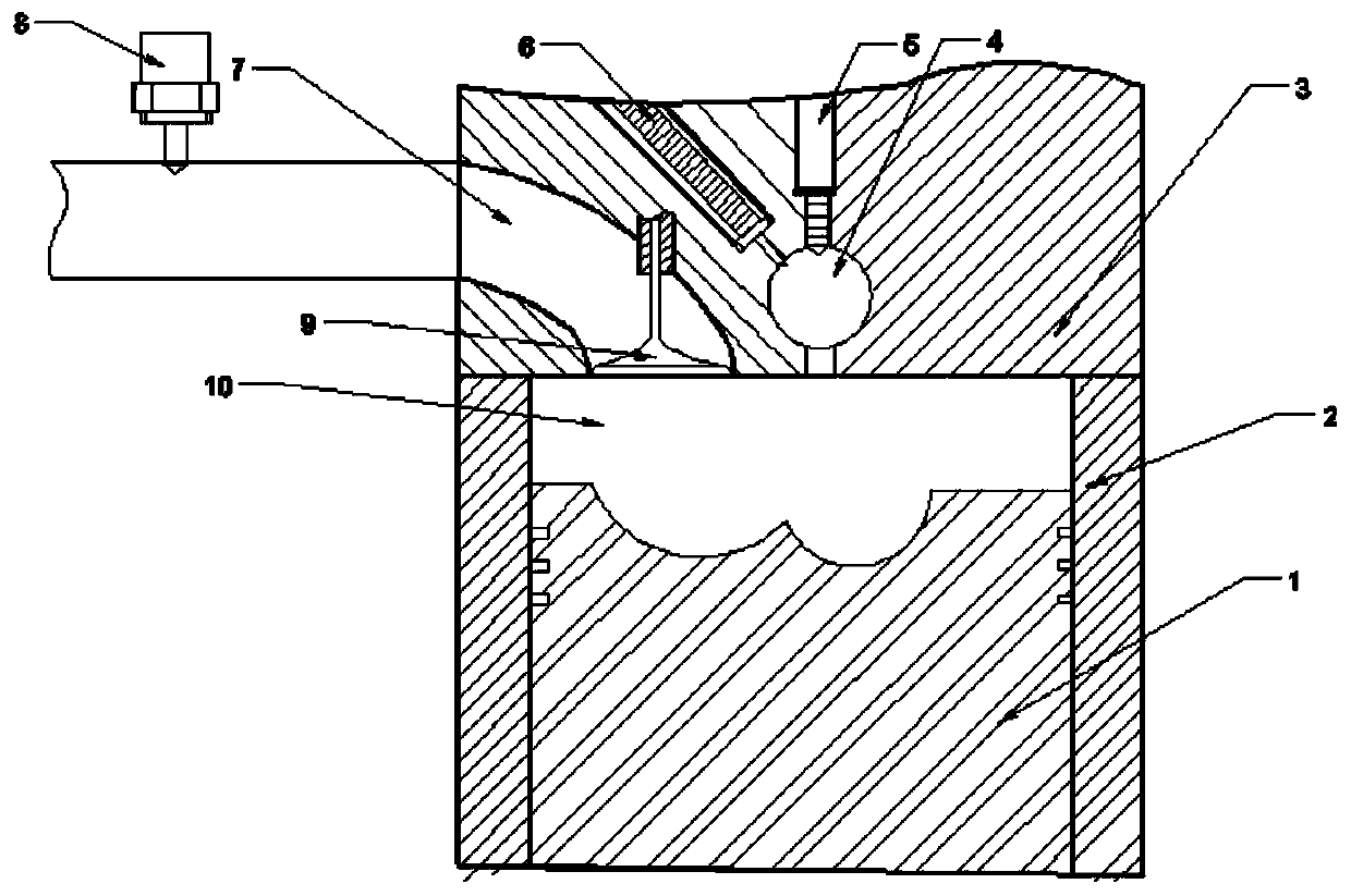 Natural gas engine structure and combustion organization method thereof