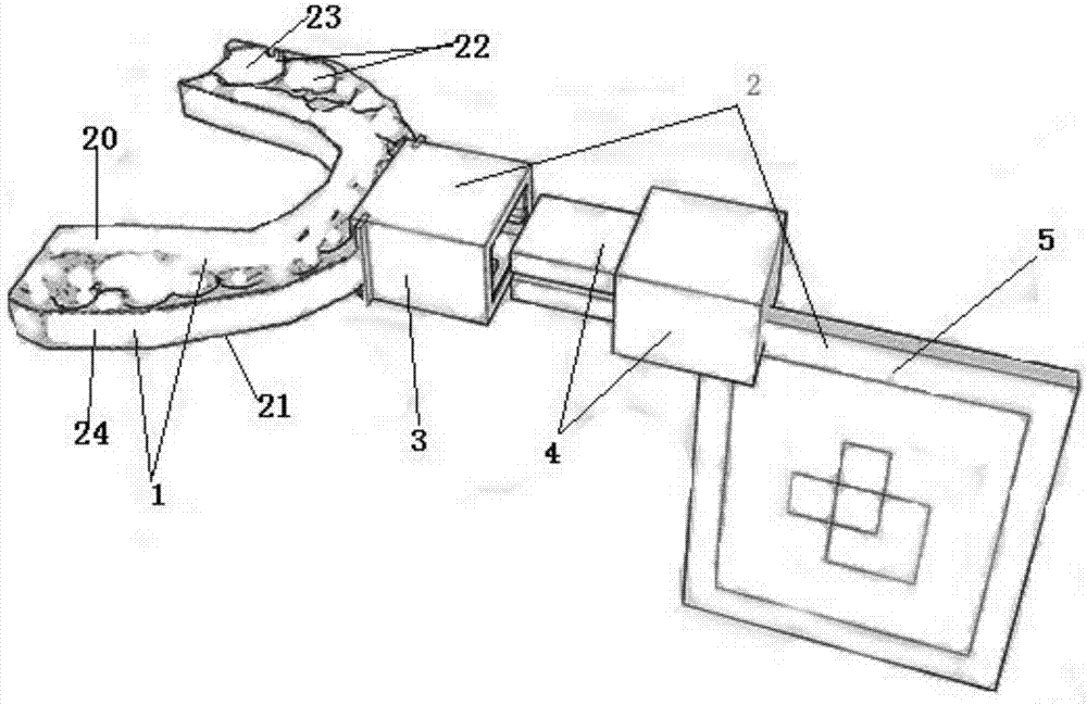 Tooth-borne type maxillofacial augmented reality positioning tracing device based on three-dimensional printing