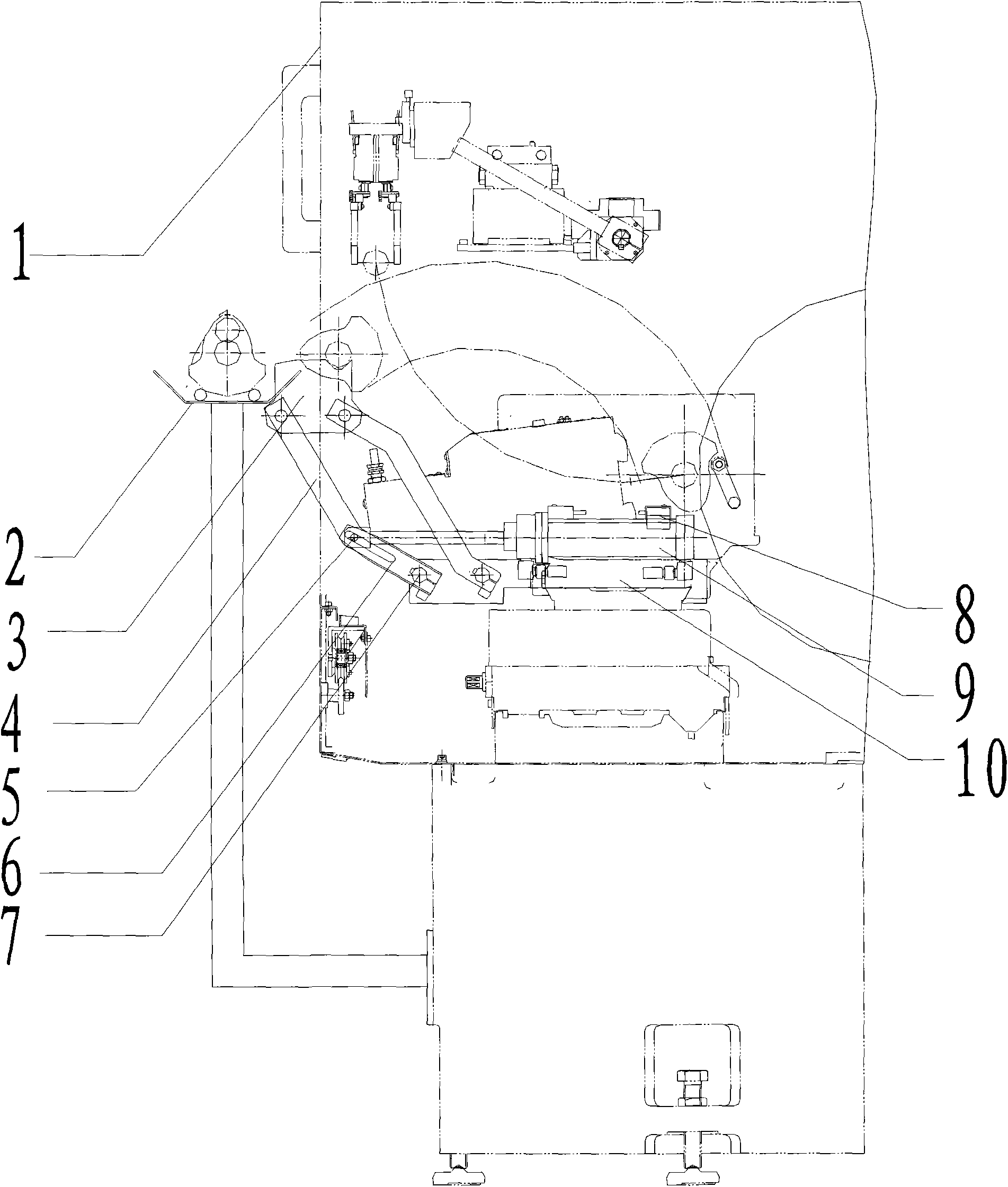 Automatic loading and unloading device aiming at crankshaft