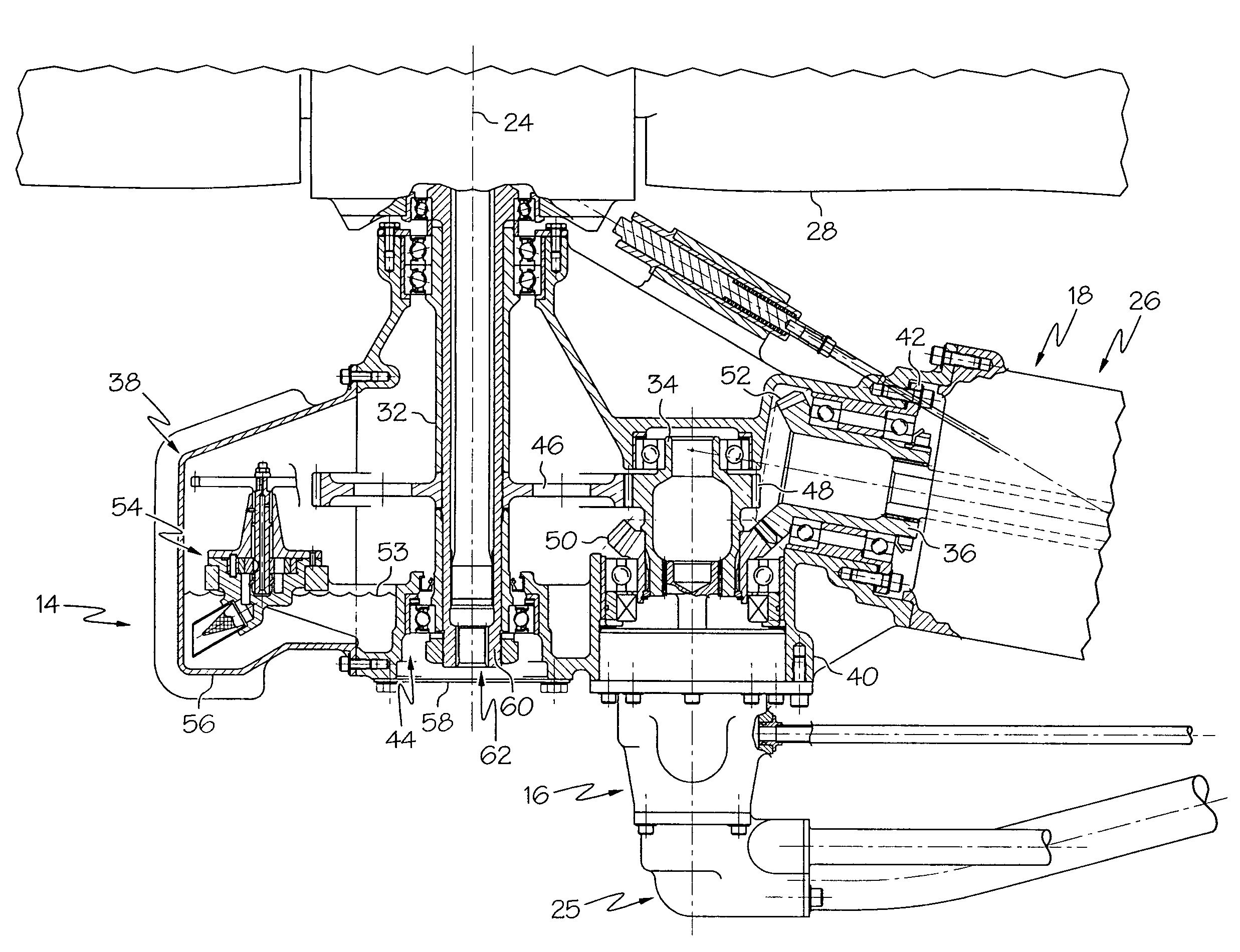 Ram air turbine with compound geartrain gearbox