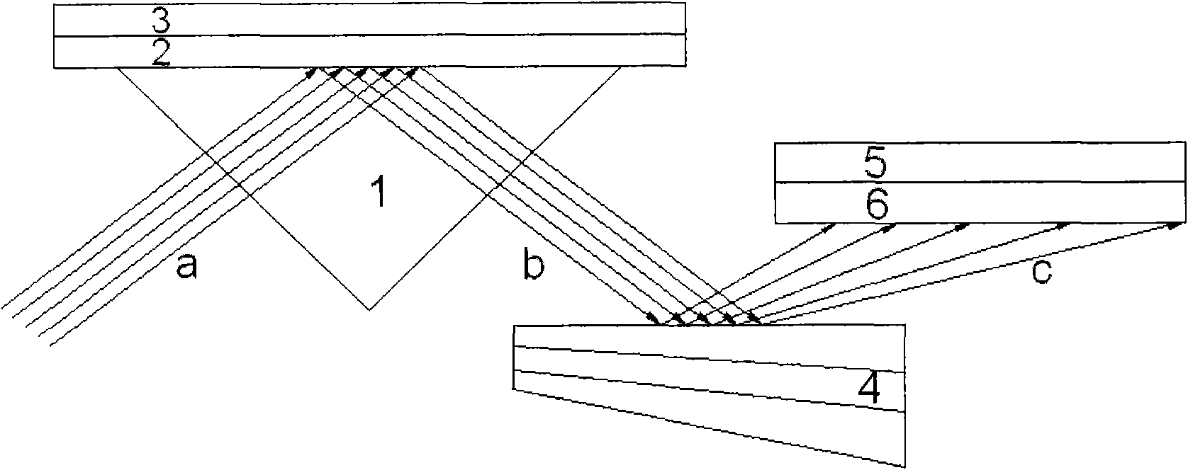 Device for detecting medium refraction index change by utilizing spectrum intensity change