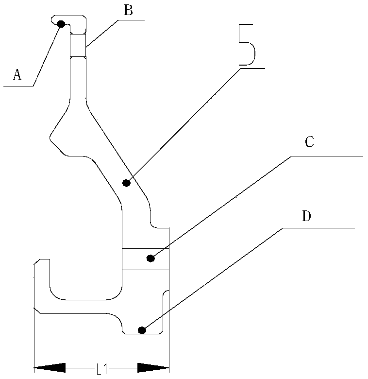 Switching structure with stress splitting groove for wheel disc test