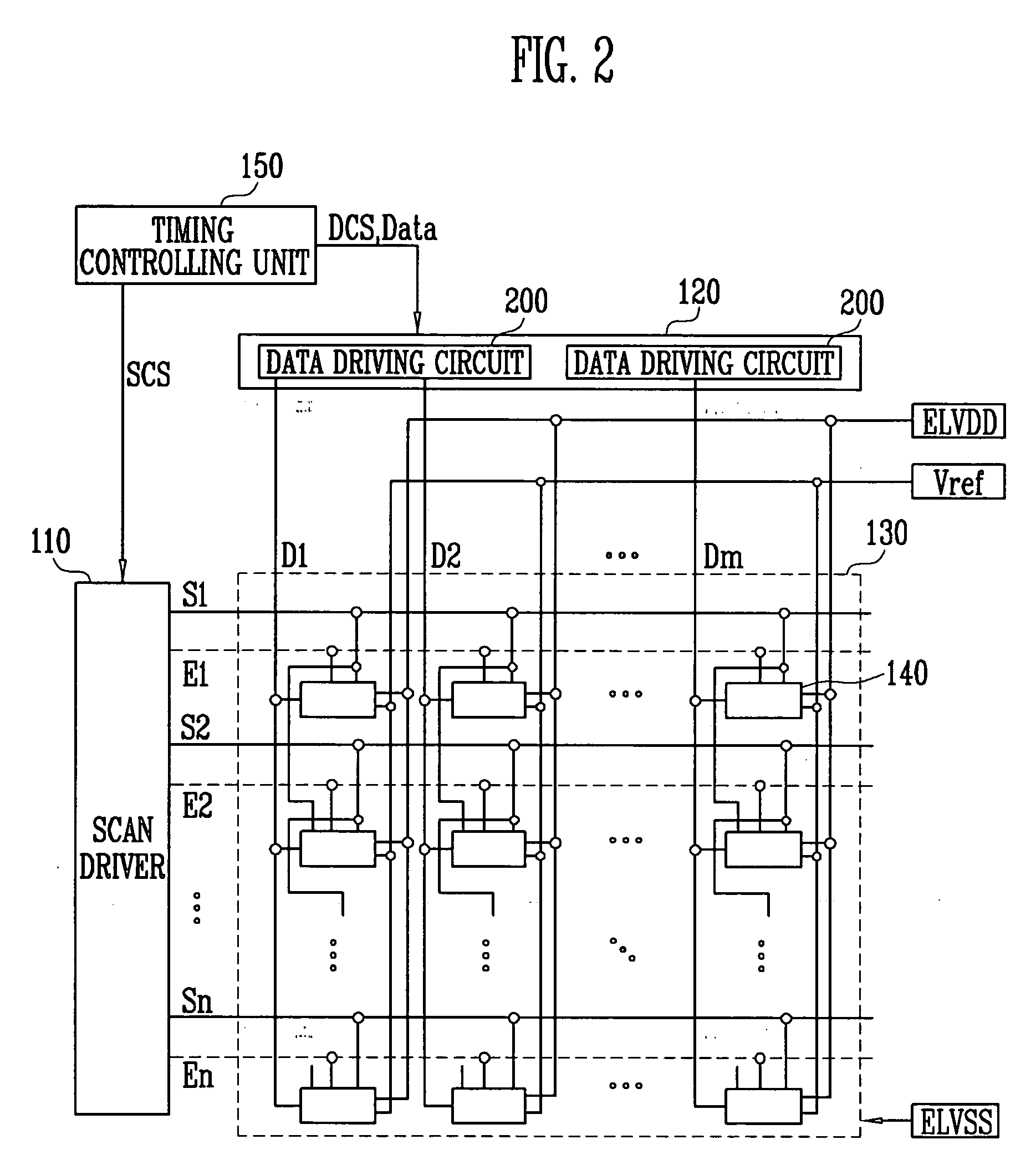 Data driving circuit and driving method of light emitting display using the same