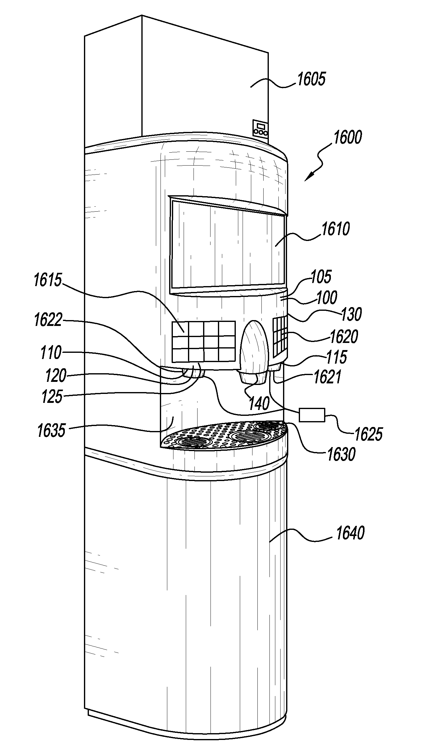 Arcuate multi-dispensing beverage dispenser