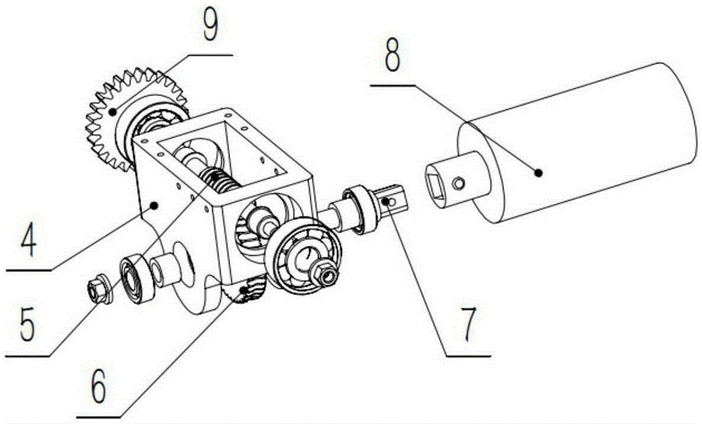 End effector used for demounting nut of high-tension transmission line and robot