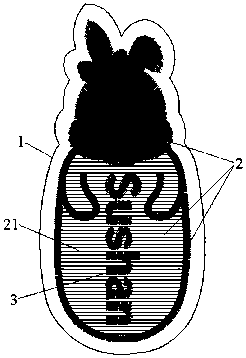 Embroidery signboard and manufacturing process thereof