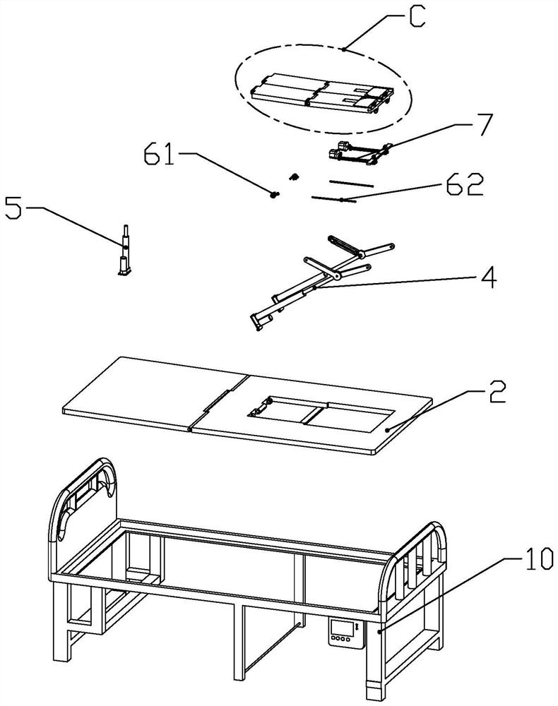 Medical surgical rehabilitation bed