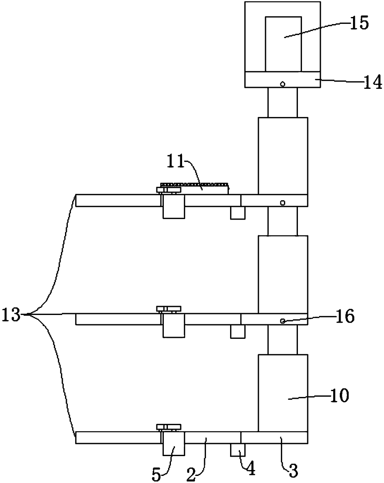 Continuous lifting suspension type ladder