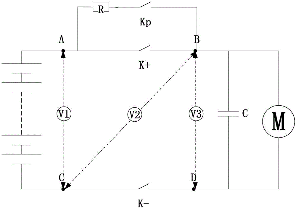 Diagnostic circuit and diagnostic method for detecting electric vehicle high-voltage relay fault