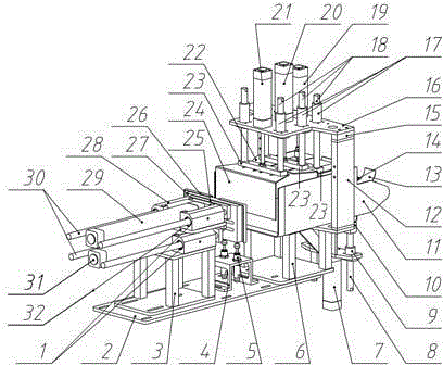 Automatic bag-clamping filling device