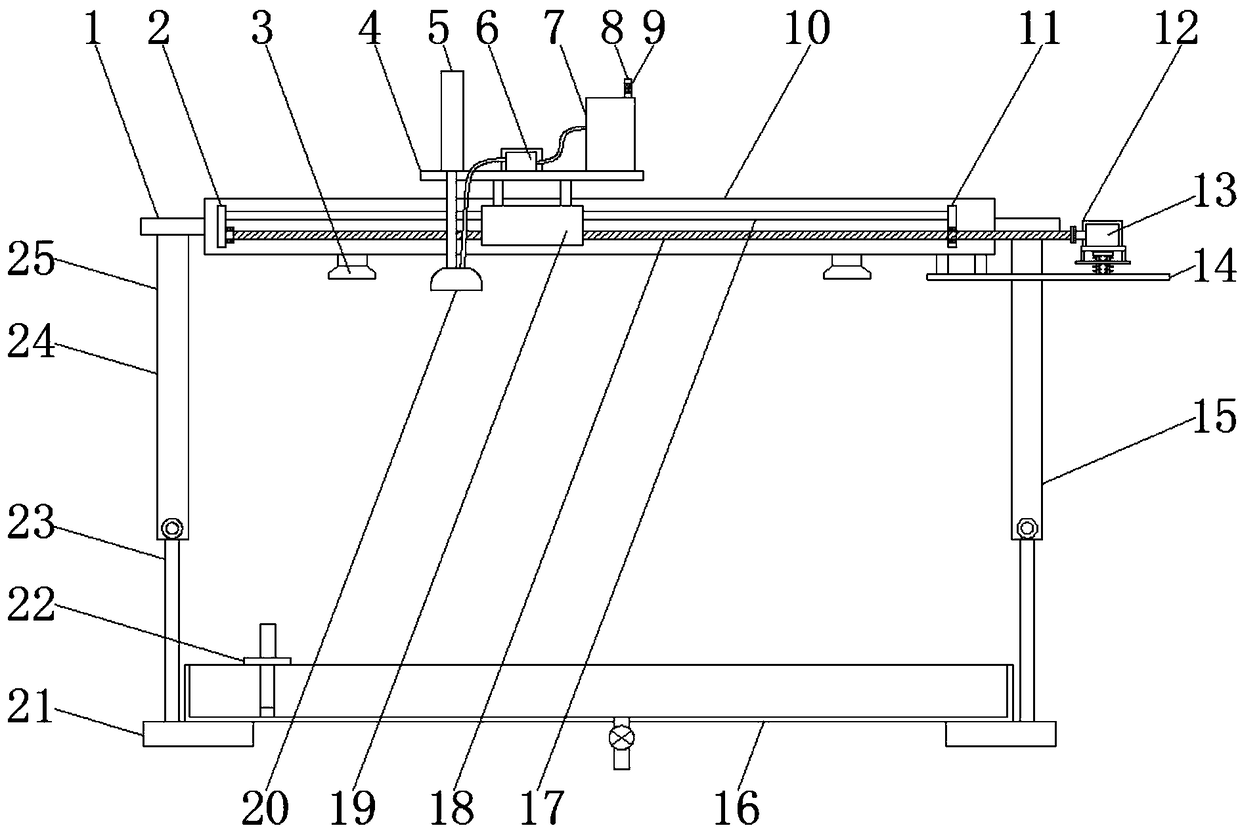 Regulating type dust collection device for classroom