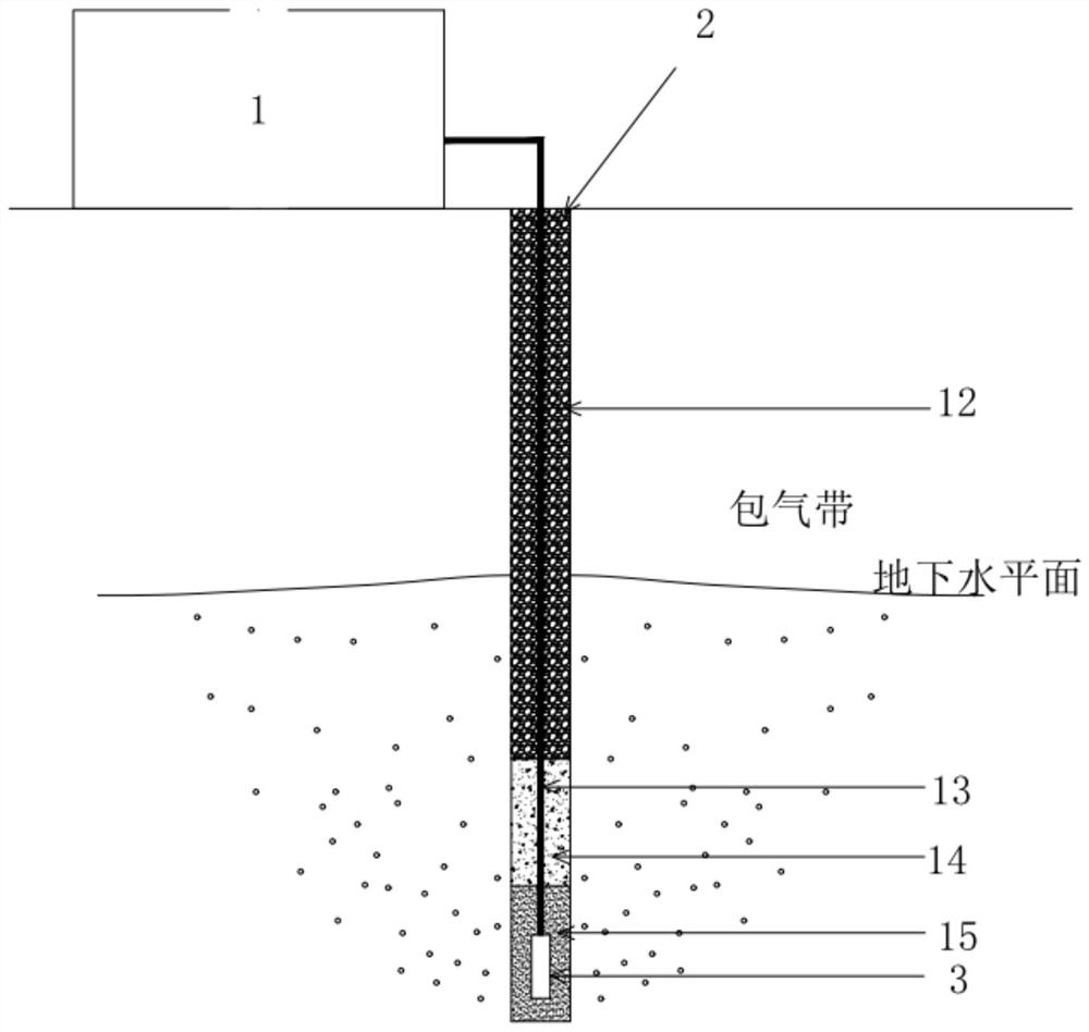 Organic polluted underground water in-situ remediation system