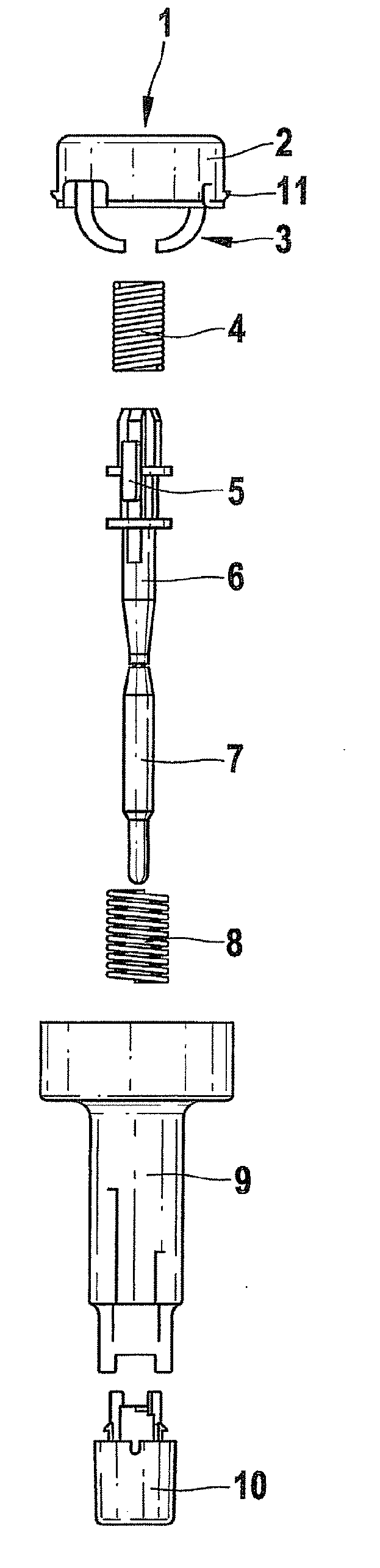 Puncture aid with protection against reuse