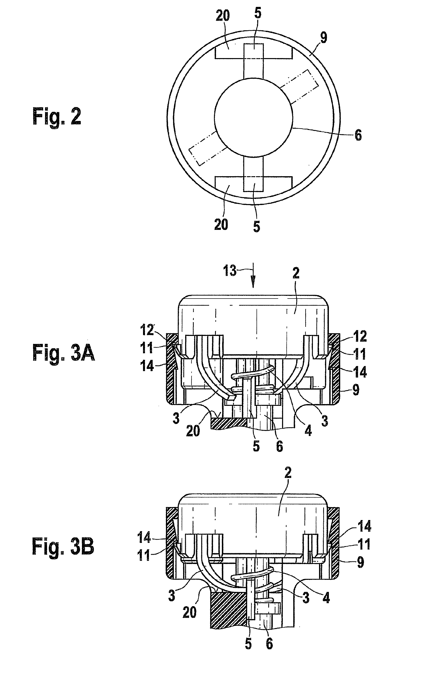 Puncture aid with protection against reuse