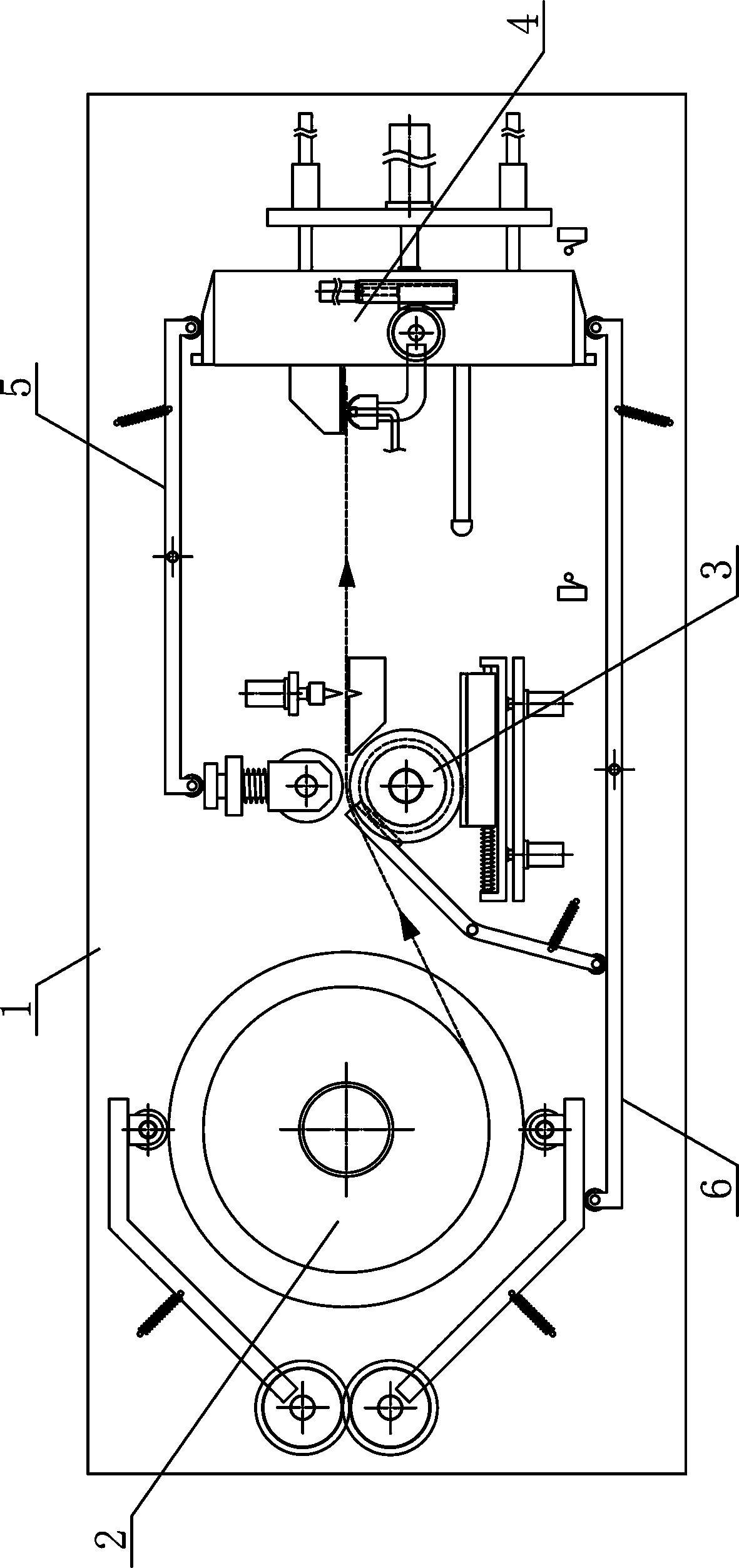 Textile fabric pulling-feeding-cutting device