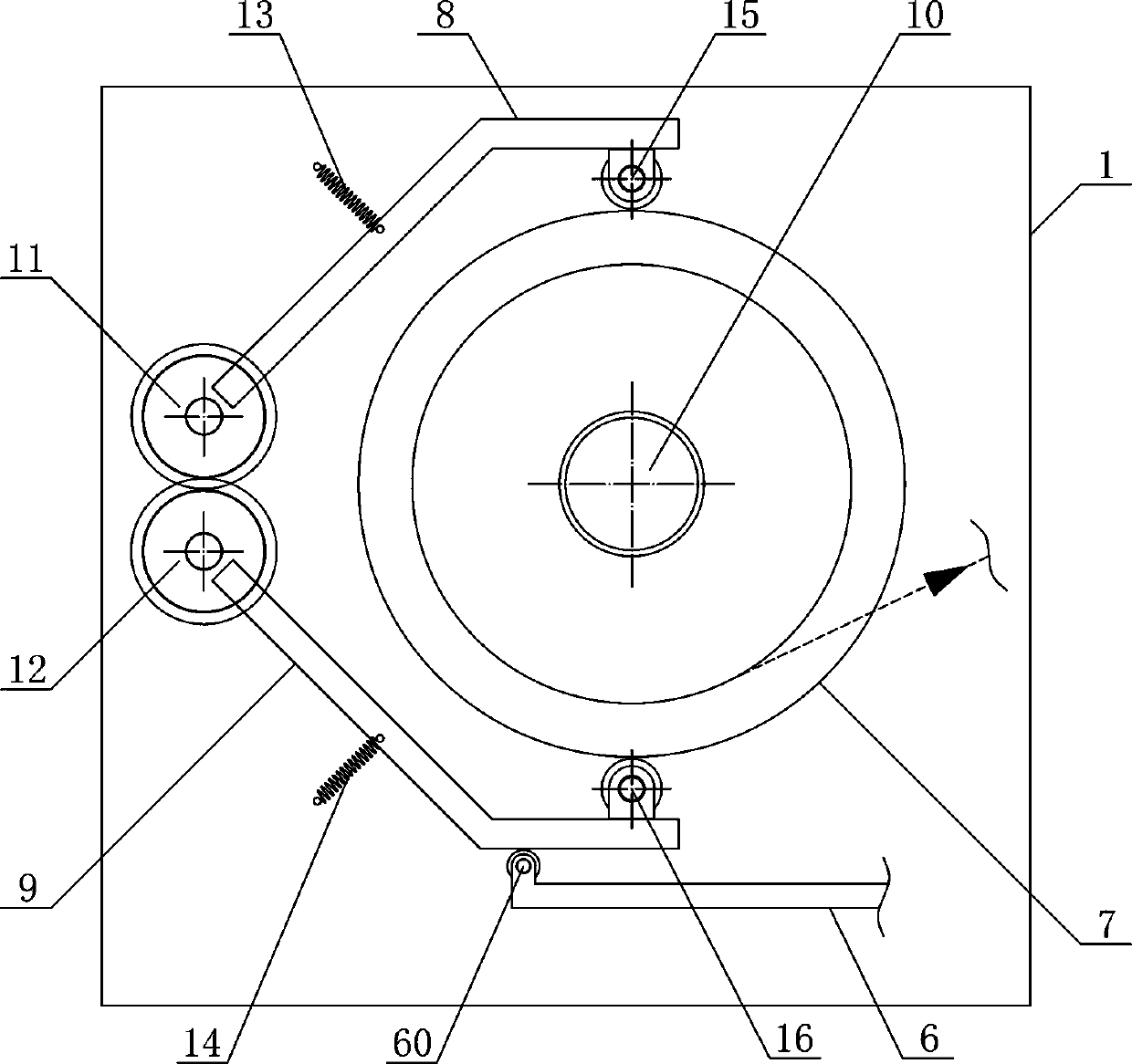 Textile fabric pulling-feeding-cutting device