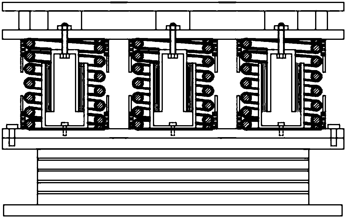 Vertical coordinated vibration isolation or reduction device and application method thereof