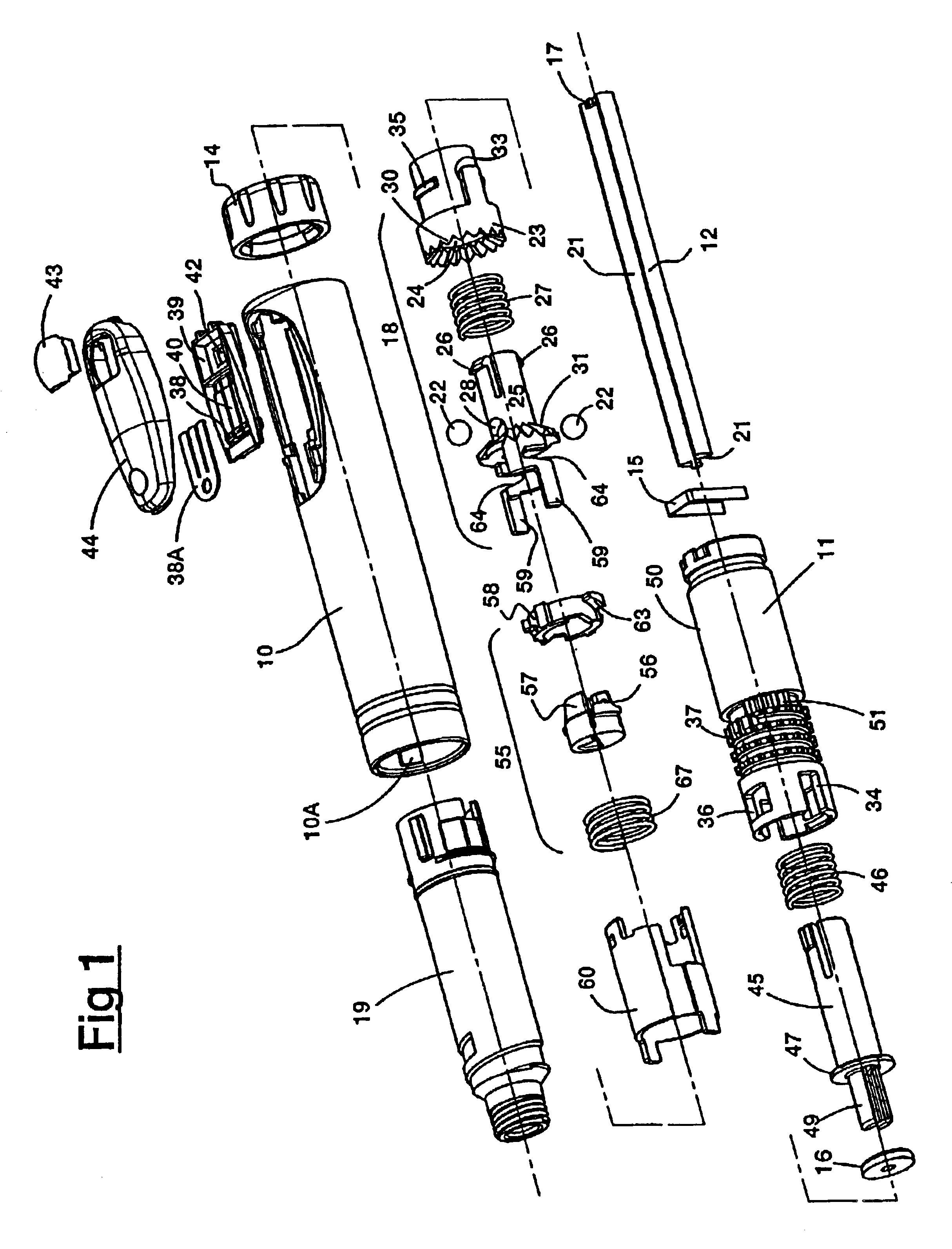 One-way clutch mechanisms and injector devices