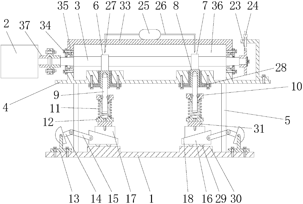 Abrasion test device for cam-tappet friction pair