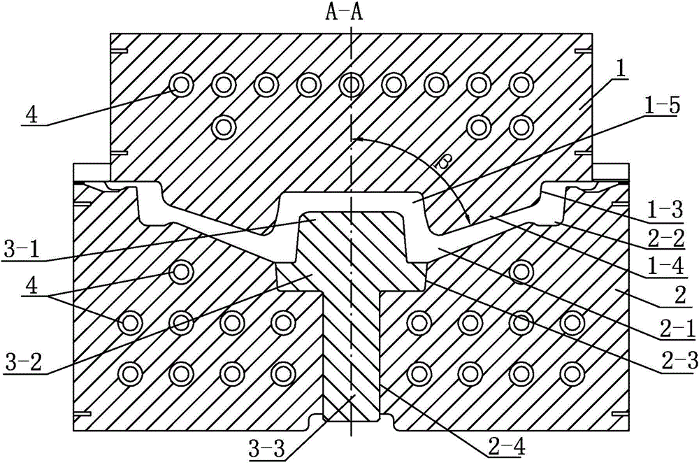 AZ80A magnesium alloy engine case isothermal forging forming mould and method