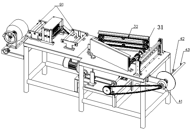 Aluminum foil roll slitting and stretching machine and matching aluminum foil roll processing method