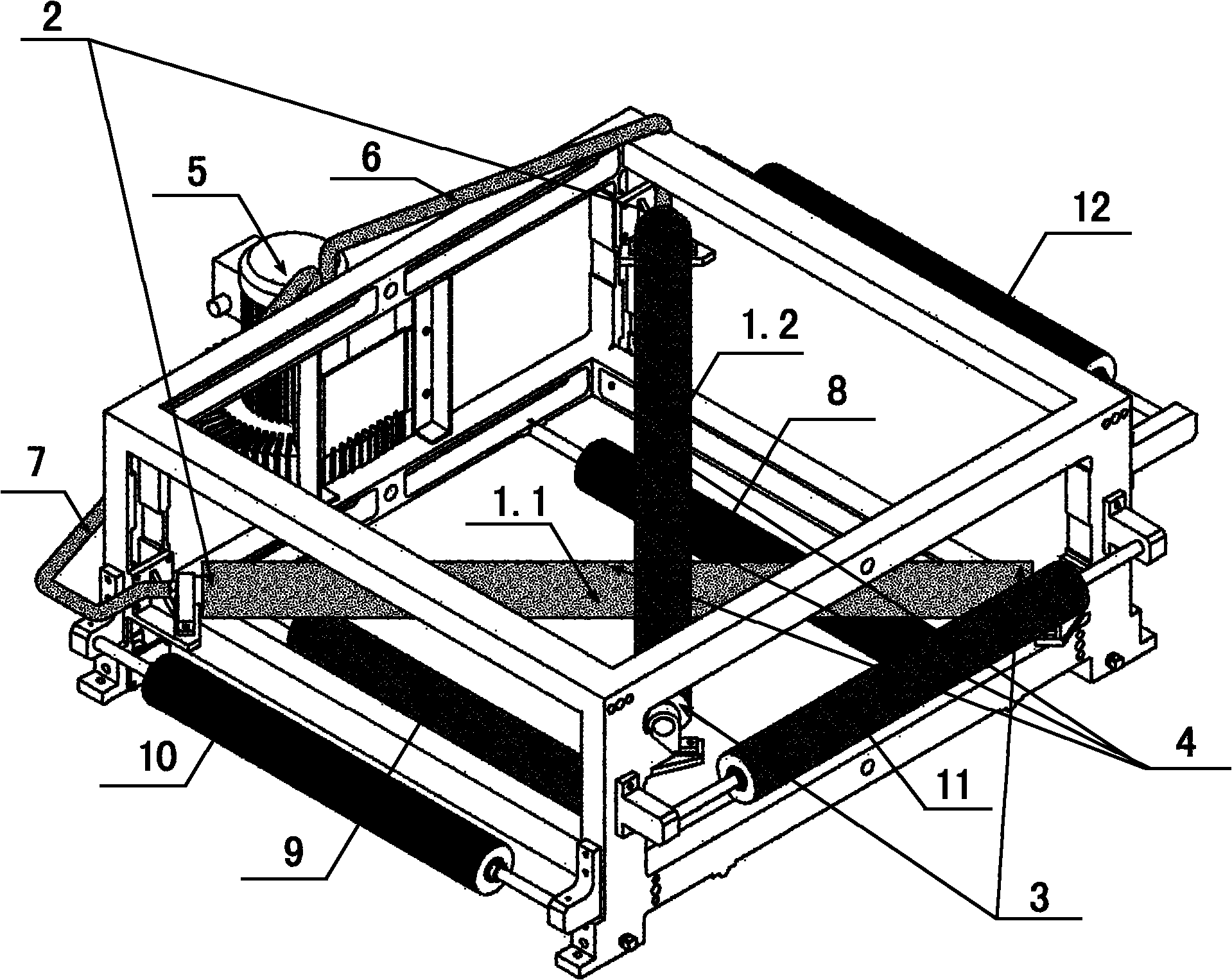 Air-float type film turning device used for once double-side intaglio printing of film