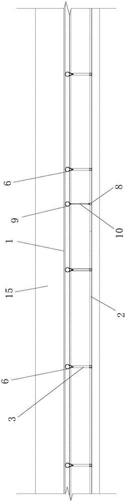 Building roofing stainless steel rail lightning protection construction method based on attached type support