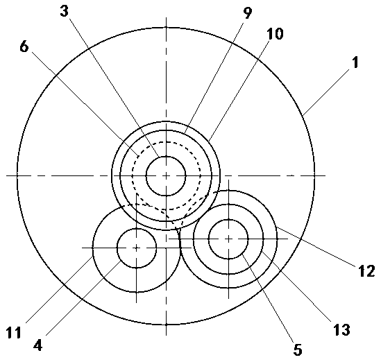 Coaxial linear speed changing mechanism