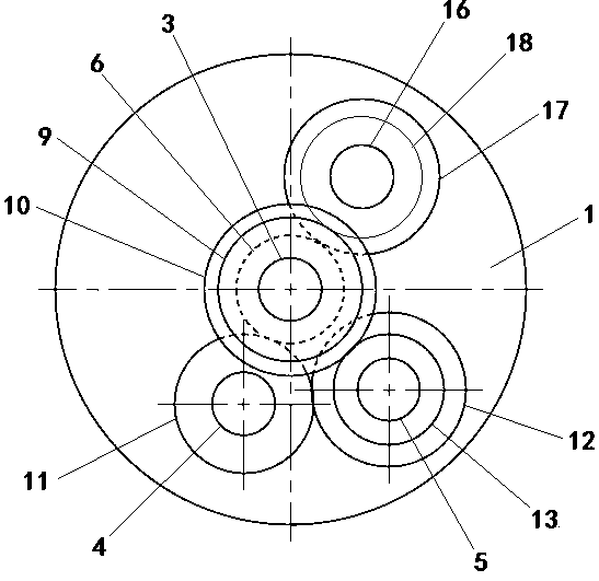 Coaxial linear speed changing mechanism