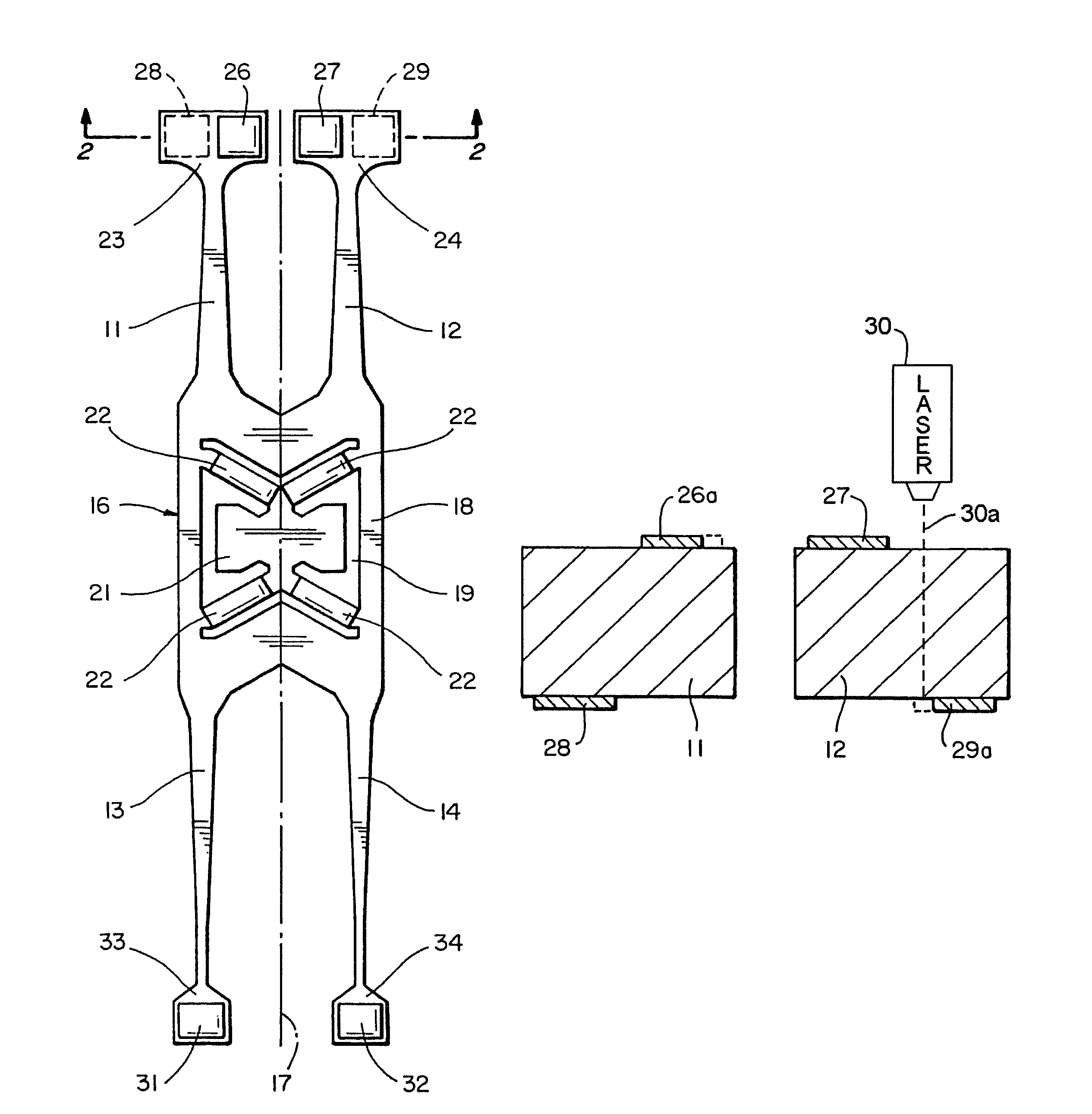 Method of manufacturing a tuning fork with reduced quadrature errror and symmetrical mass balancing