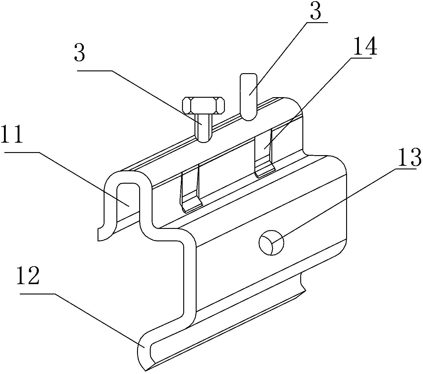 Curtain wall hook member