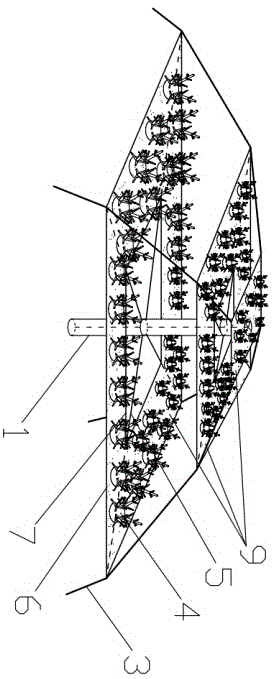 Layered artificial reef depending on wind power supply