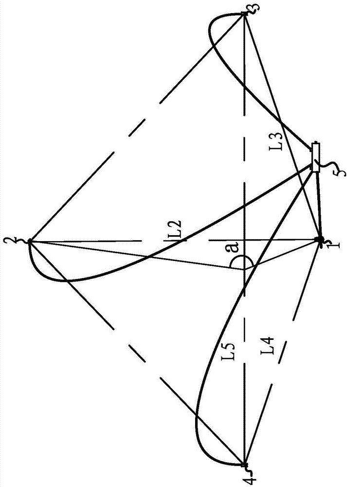 Opening angle measuring device and method thereof