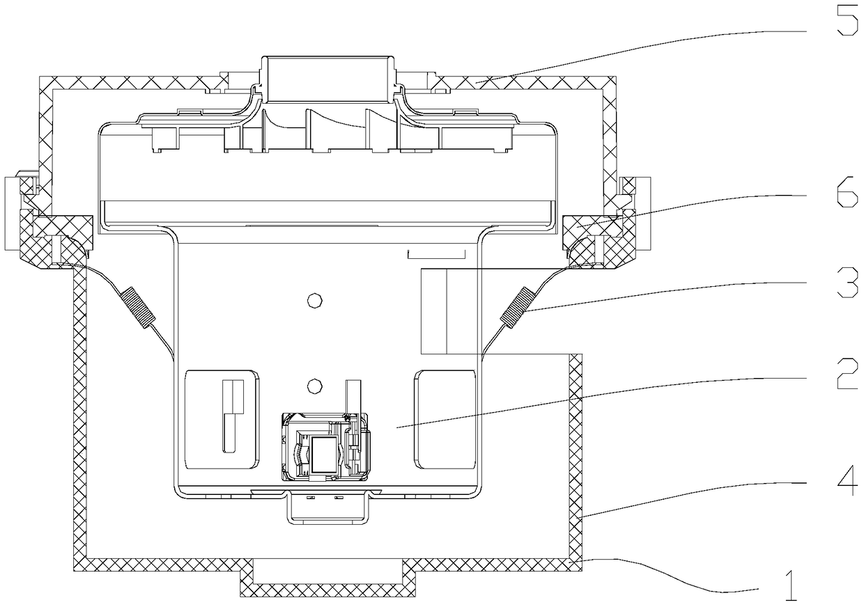 Motor noise reduction structure of vacuum cleaner and vacuum cleaner