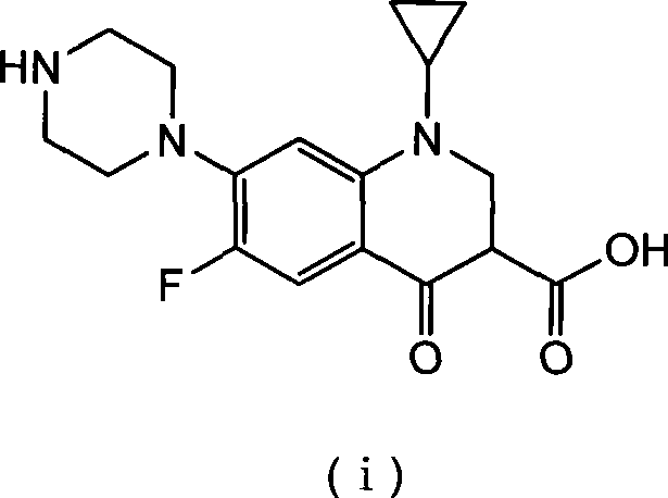 Method for preparing ciprofloxacin by piperazine reaction