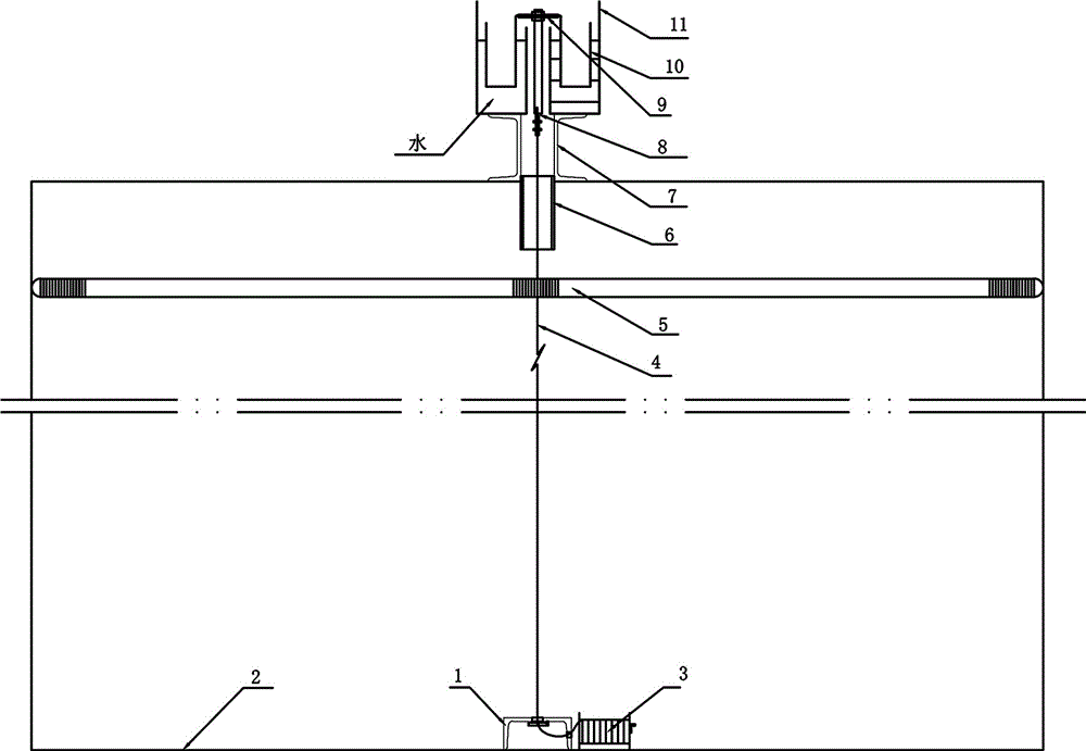 Coaxiality measurement device and detection method for mounting of vertical shaft steel lining of hydraulic floating vertical ship lift