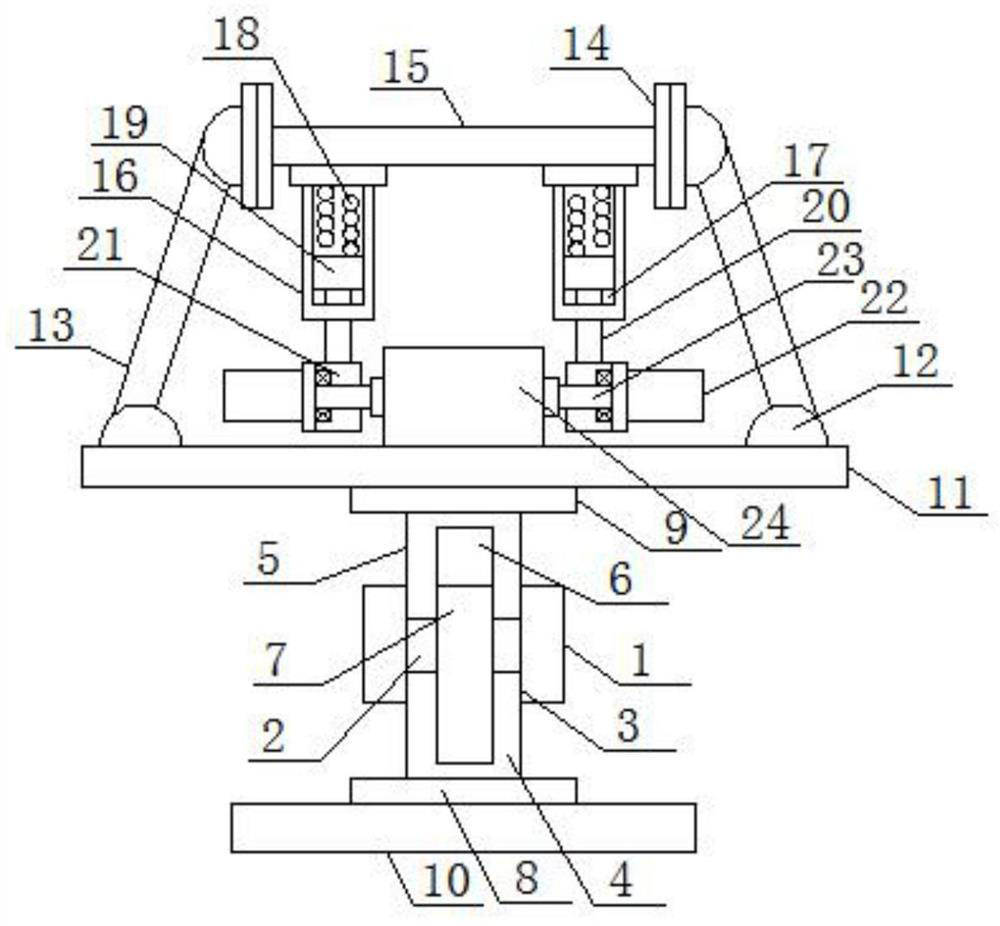 Middle-part driving device for beveled belt body