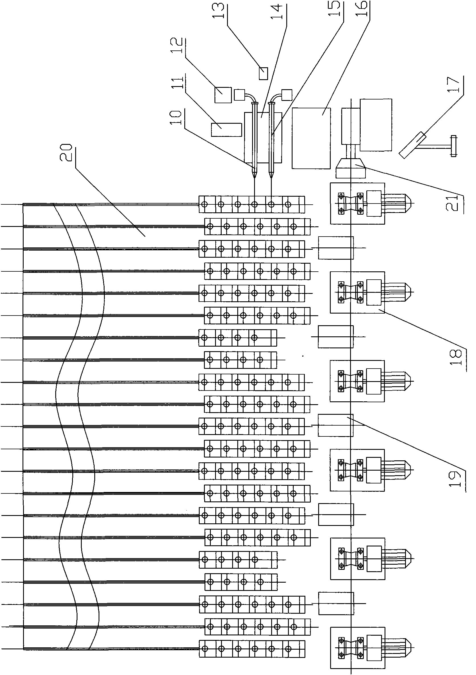 Method and device for removing inner surface oxidized iron sheet of steel pipe on line