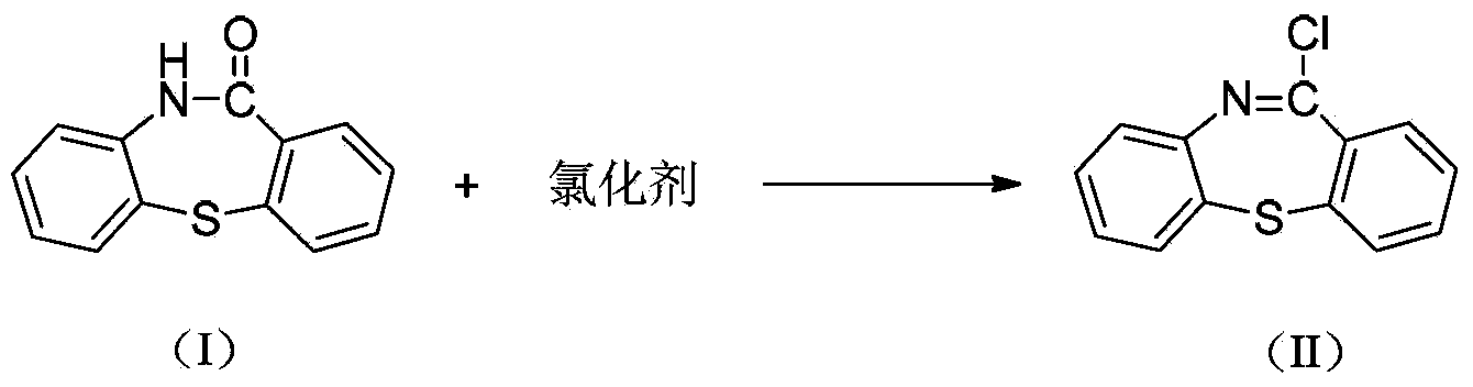 Preparation method of 11-chlorodibenzo[b,f][1,4]thiazepine in presence of Vilsmeier reagent